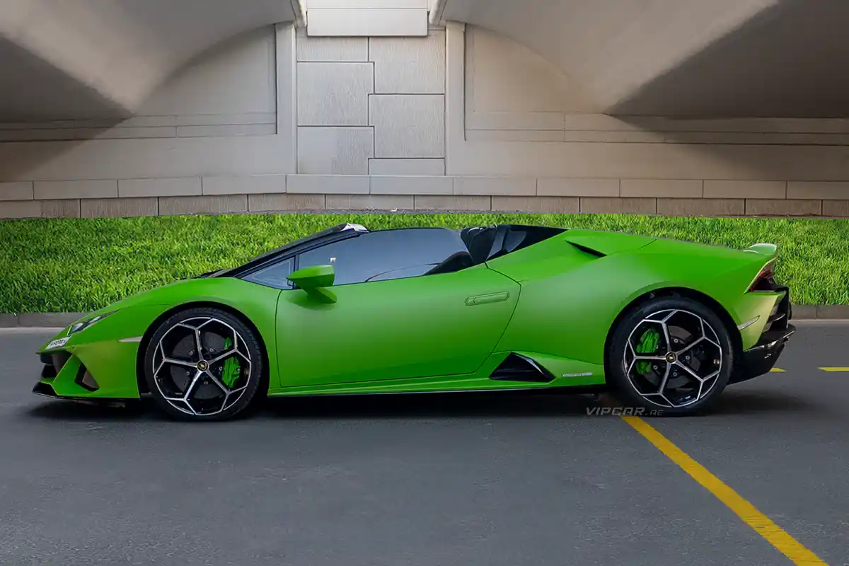 Lamborghini Huracan Green Side View