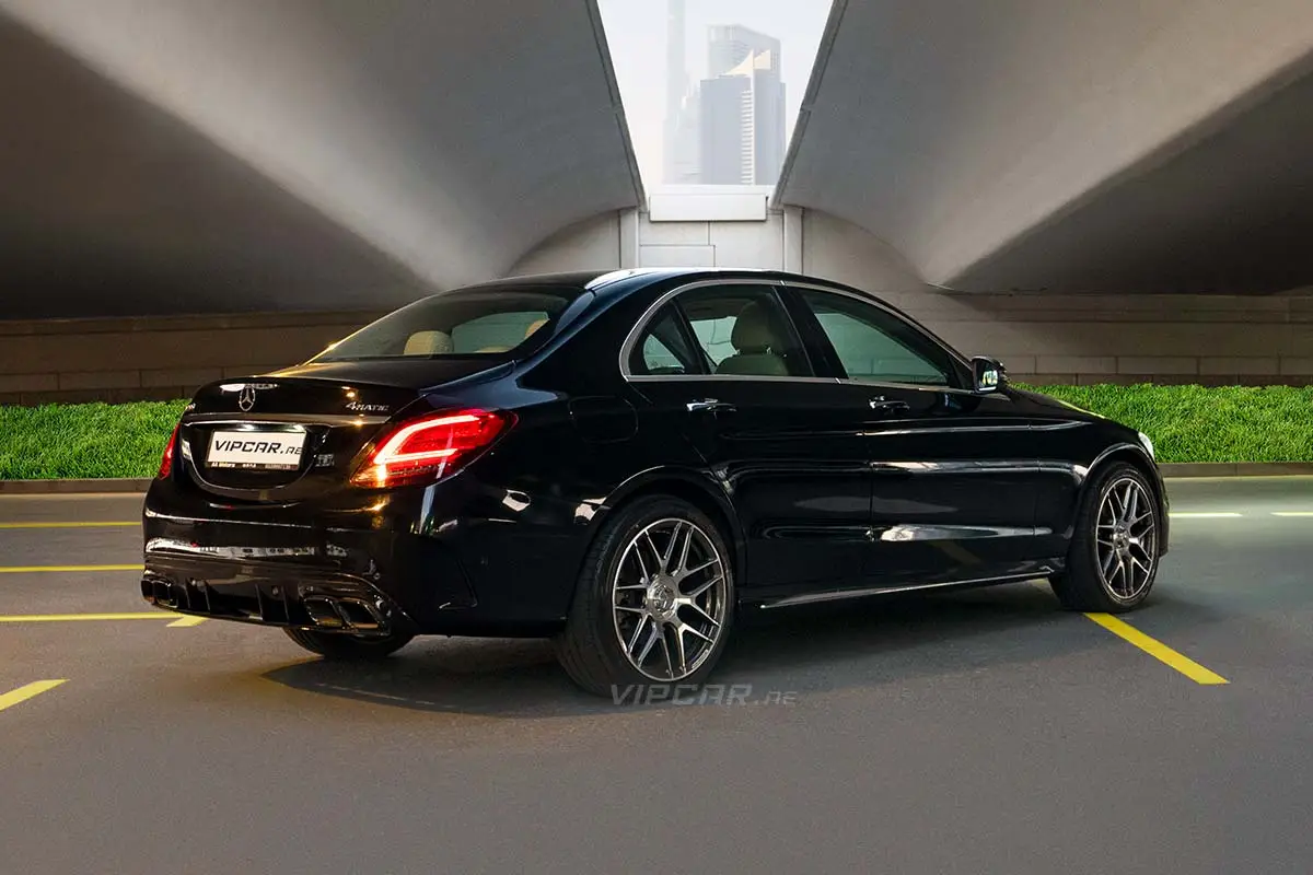 Mercedes-Benz-C300-Black-Back-Side