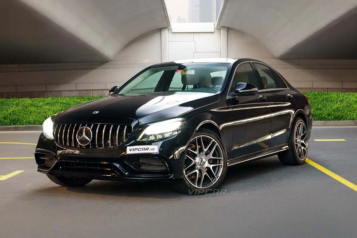 Mercedes-Benz-C300-Black-Front-Side