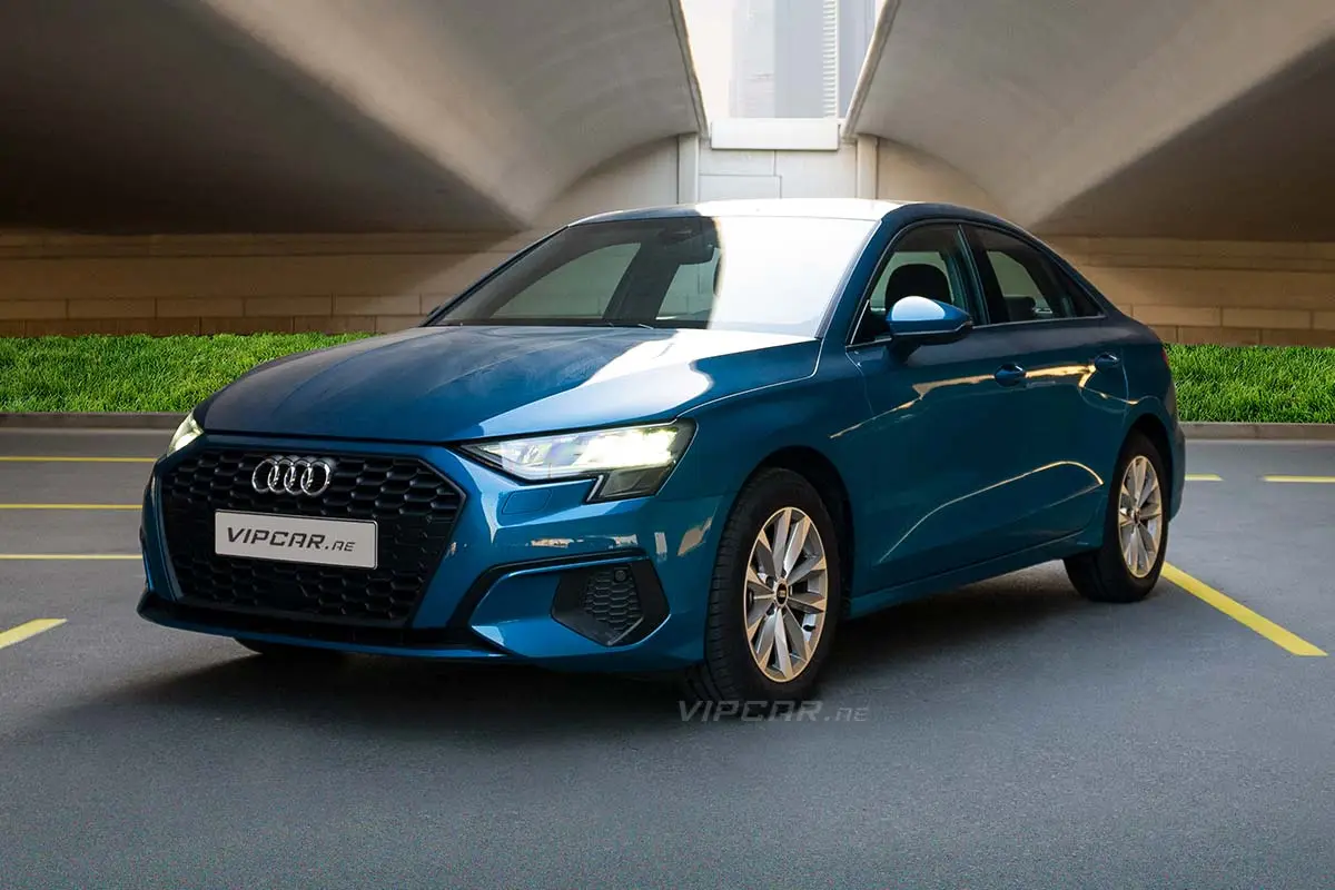 Audi-A3-Blue-Front-Side