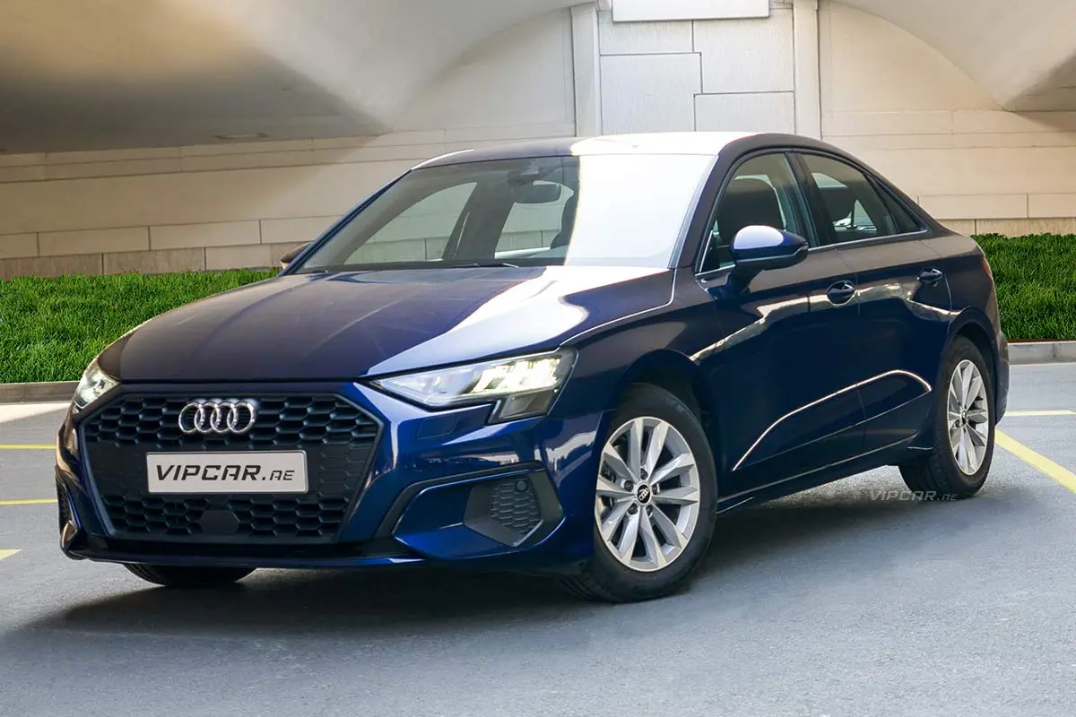 Audi-A3-Dark-Blue-Front-Side
