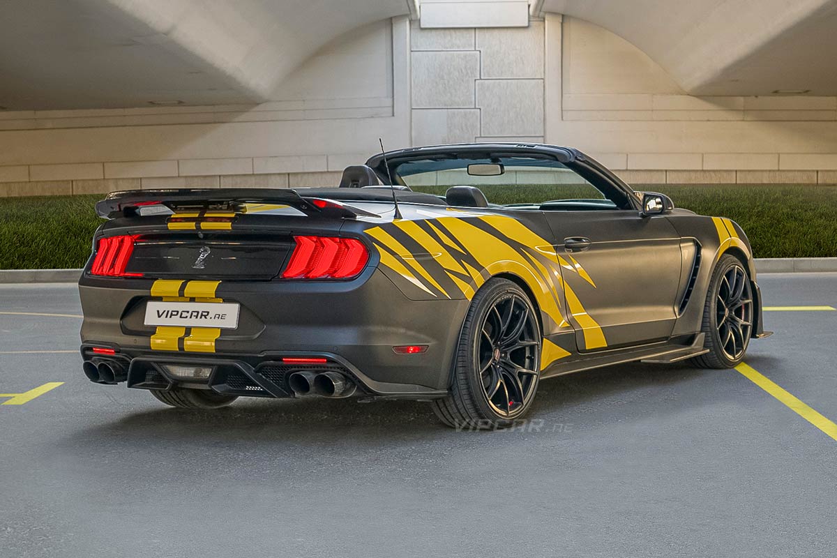 Ford-Mustang-Black-Yellow-Back-Side