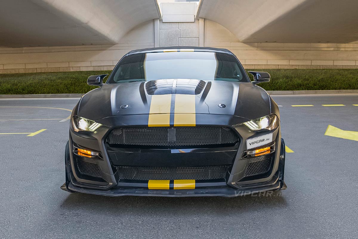 Ford-Mustang-Black-Yellow-Front