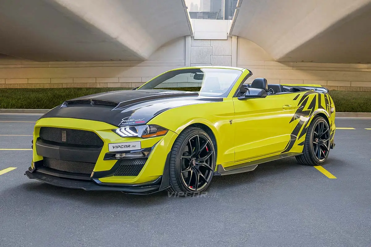 Ford-Mustang-Yellow-Front-Side