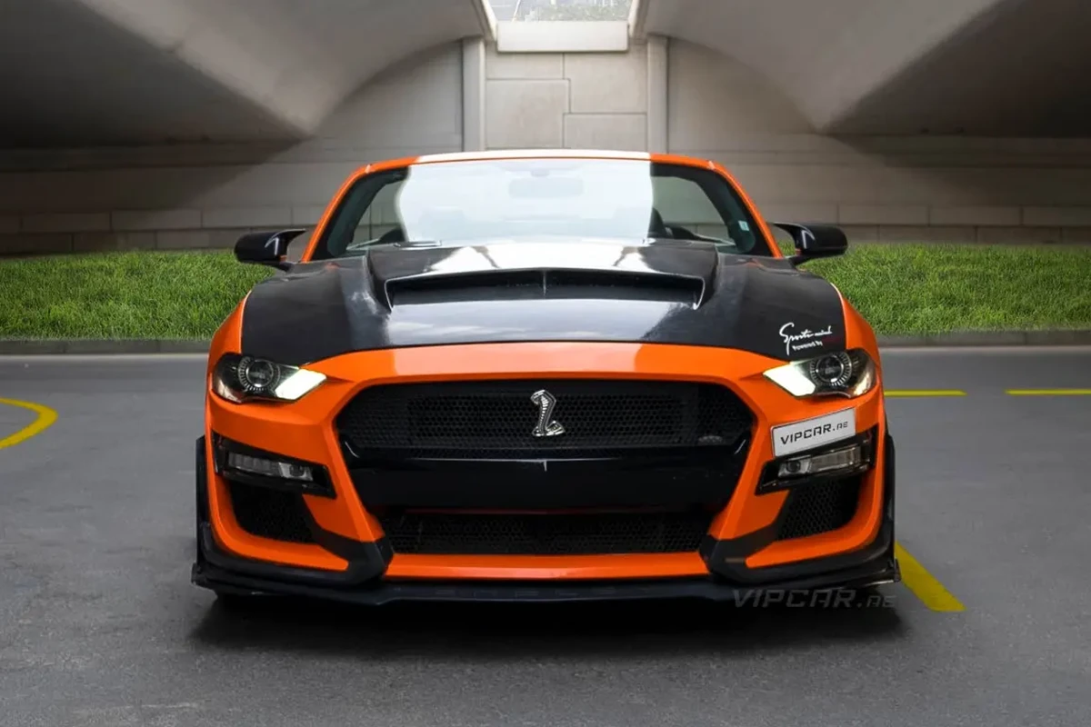 Ford-Mustang-Orange-Front