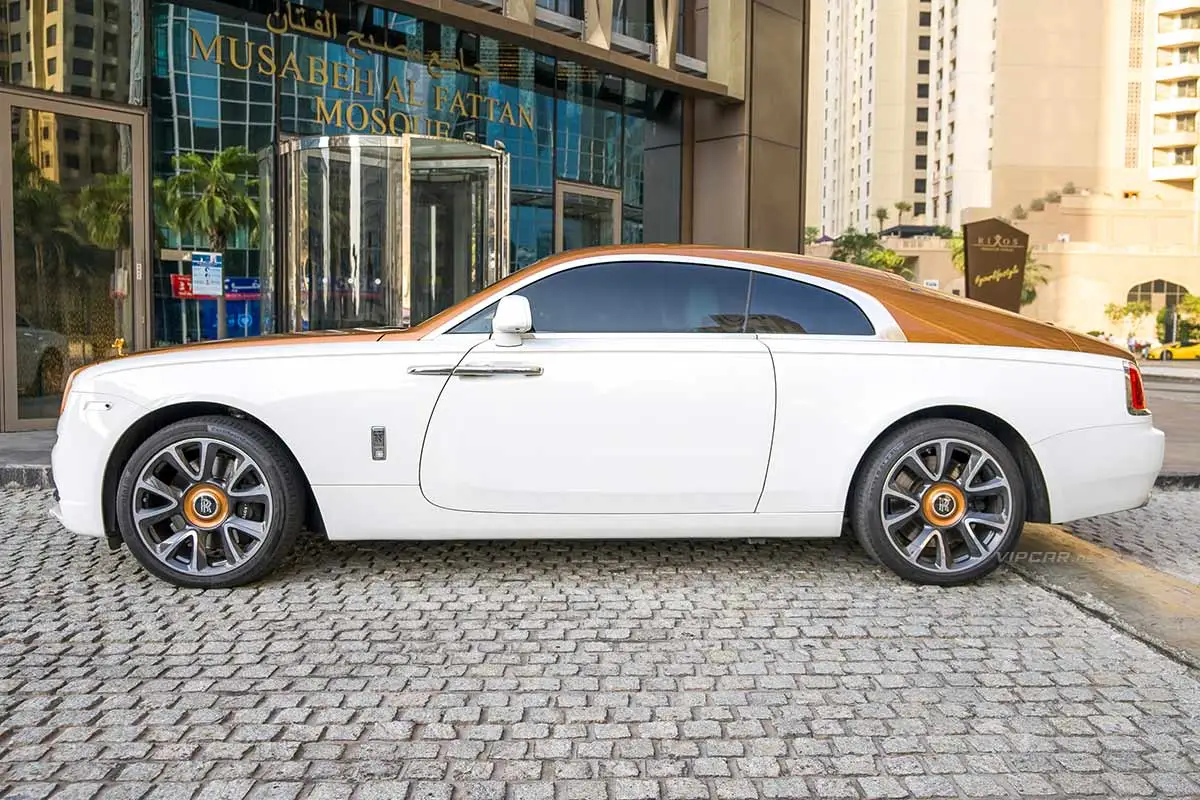 Rolls-Royce-Wraith-White-Brown-Side
