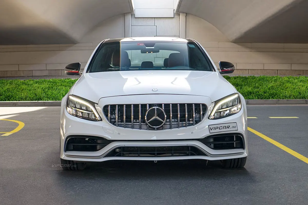 Mercedes-Benz-C63-White-Front