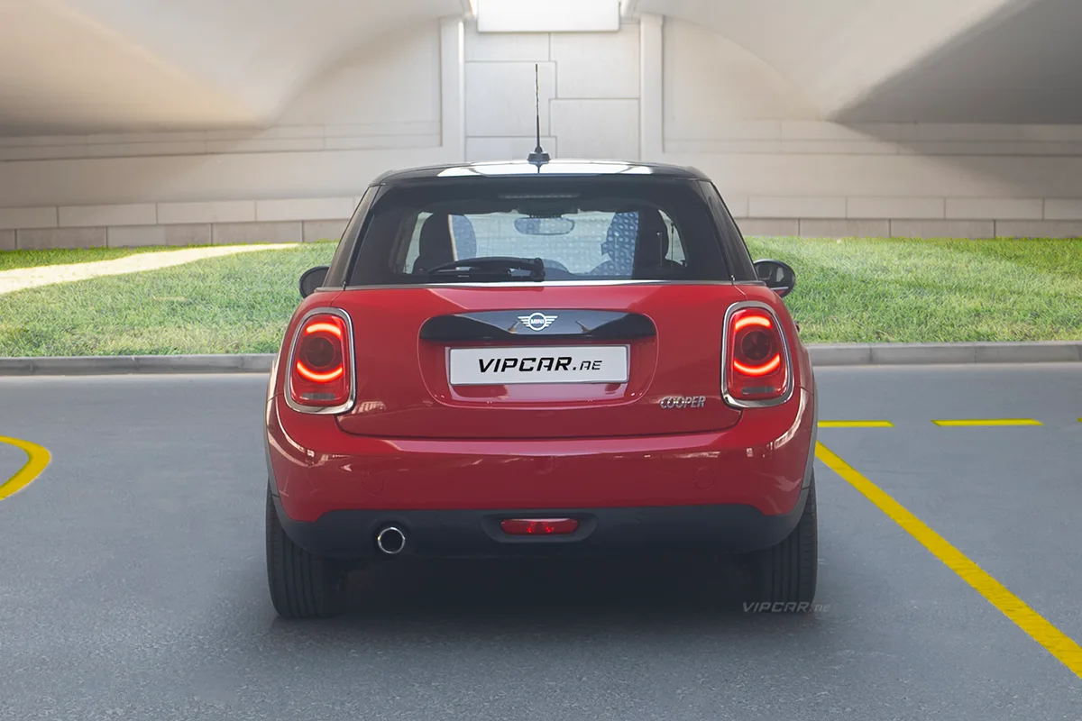 MINI COOPER Black and Red Back View