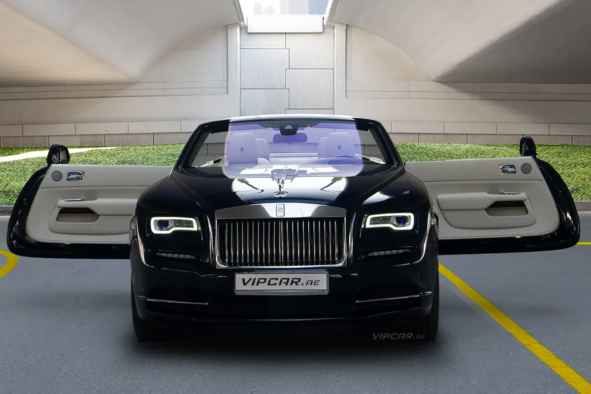 Rolls Royce Dawn Front View With Open Open Doors