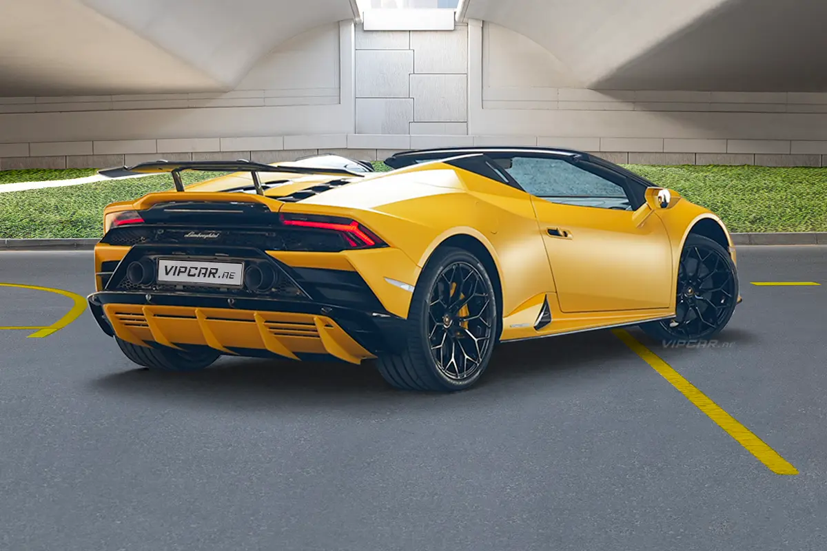 Lamborghini Huracan Evo Spyder Back Side View